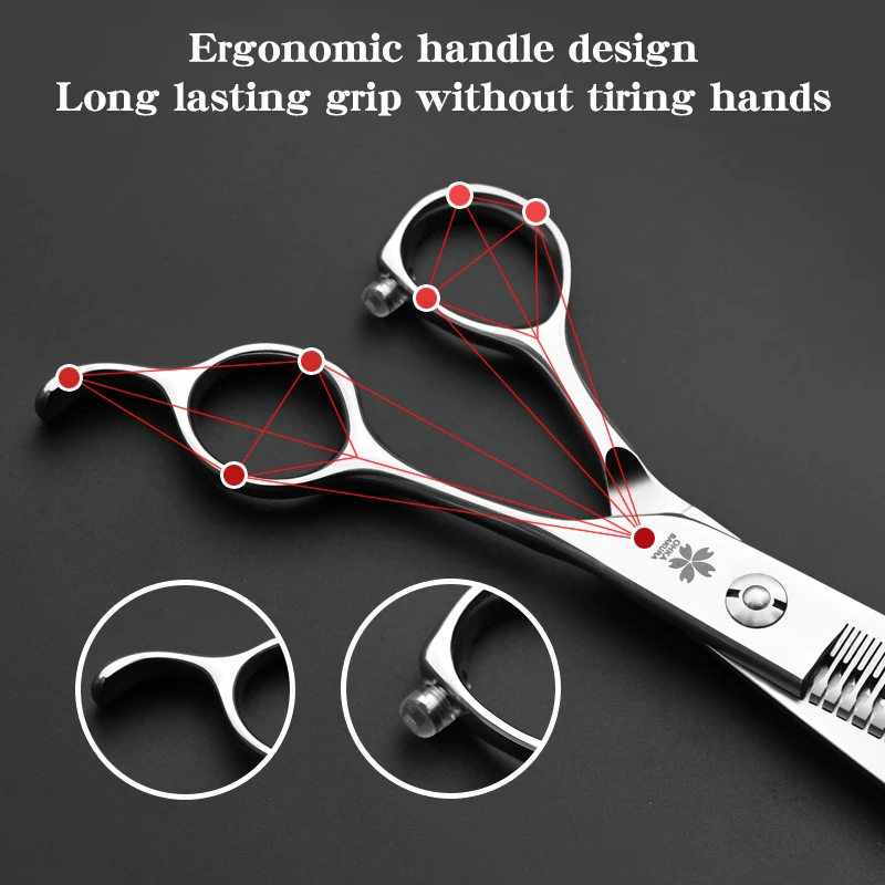 Tijeras naturales de aseo para mascotas con una tasa de depilación del 90% para adelgazamiento de huesos de pescado, especialmente diseñadas para salones de belleza - imagen 5