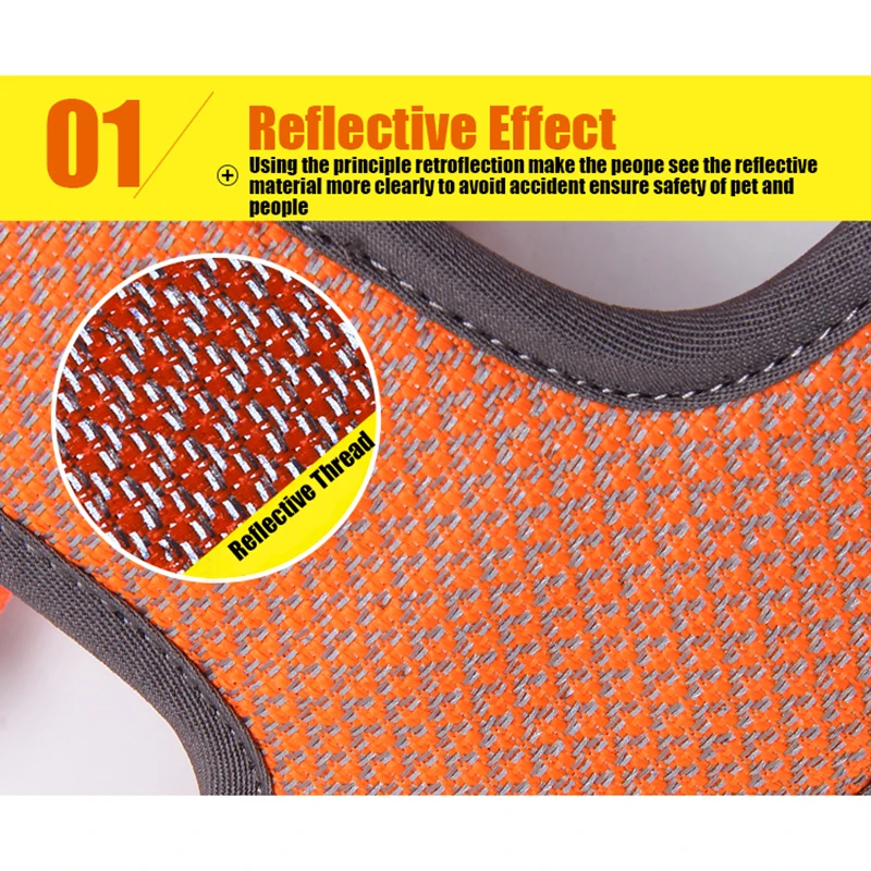 Truelove-arnés reflectante para perro, chaleco pequeño, mediano y grande, ajustable rápido, Collar de correa a juego, entrenamiento, correr, TLH6071 - imagen 2