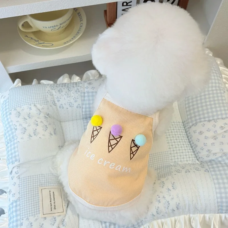 Ropa para perros helado, transpirable, Bichon Frise, chaleco antiderramamiento para mascotas, jersey sin mangas para perros pequeños y medianos - imagen 5