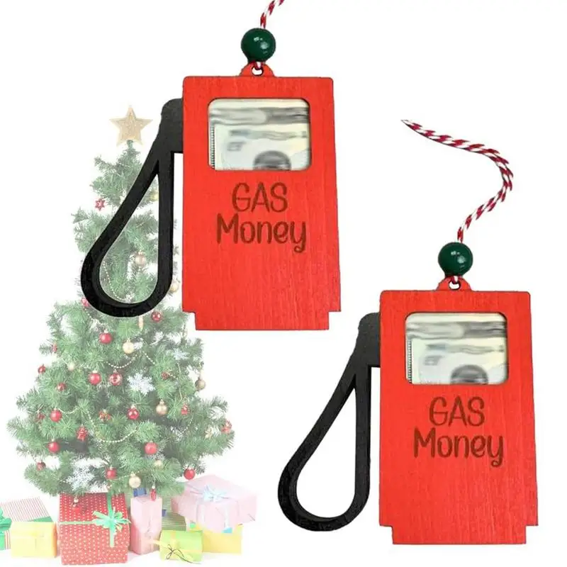 Portatarjetas de efectivo de madera, adorno colgante para fiesta temática de árbol, manijas de puerta, barandillas de ventana y pared, regalo novedoso - imagen 4