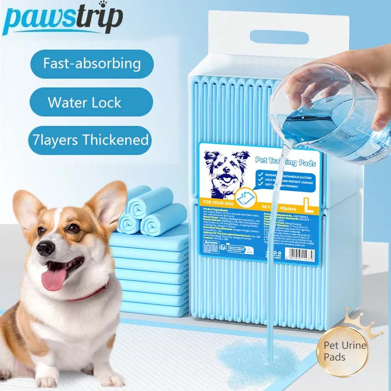 Pañal absorbente para mascotas, almohadillas de entrenamiento gruesas para cachorros, almohadillas para orinar para perros y gatos, estera para orina de mascotas a prueba de fugas, suministros para mascotas de secado rápido