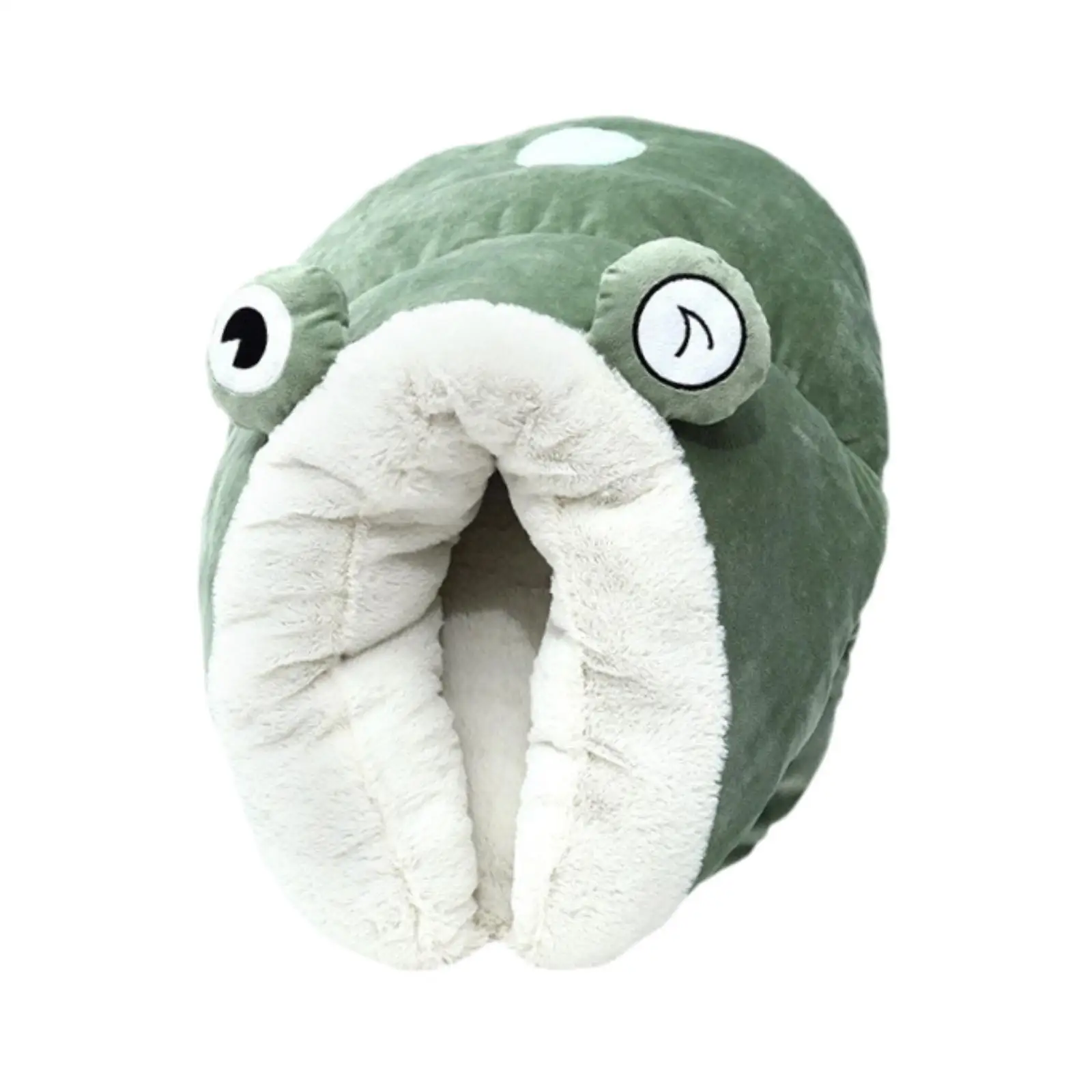 Cat Cave Bed Plush Burrowing Cave Anti Slip Bottom Hooded Cute Cat Hut Sleeping Bag Winter Warm Pet Bed for Indoor Gift Puppy