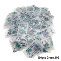 100pcs Green 21G