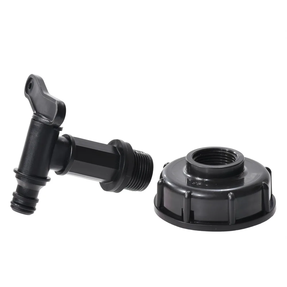 Adaptador de grifo de tanque Tote IBC S60x6 a conector de manguera de jardín de 3/4 "con válvula, accesorio de grifo de plástico duradero con arandela a prueba de fugas - imagen 5