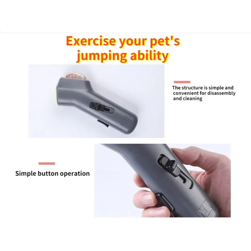 Lanzador de golosinas portátil para mascotas, juguete interactivo de entrenamiento para perros para jugar al aire libre, ejercicio y alivio del aburrimiento, dispensador de refrigerios para mascotas - imagen 5