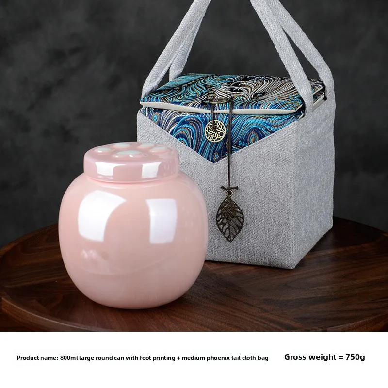 Frascos de cerámica para almacenamiento de cenizas de mascotas, tanque de almacenamiento sellado rosa a prueba de humedad, ataúd para mascotas, florero funerario, urna funeraria conmemorativa para perros y gatos - imagen 5