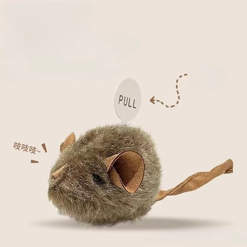 Divertido ratón de peluche, juguete para gato, ratón de simulación, gatito, juguete resistente a mordeduras, juguete interactivo para masticar gatos - imagen 4