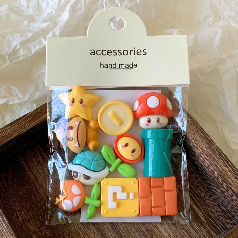 20 piezas Super Marios Bros, accesorios de resina DIY, horquilla, zapatos, cadena decorativa, bonita bolsa de teléfono de autoproductora, colgante, juguete para niños - imagen 4