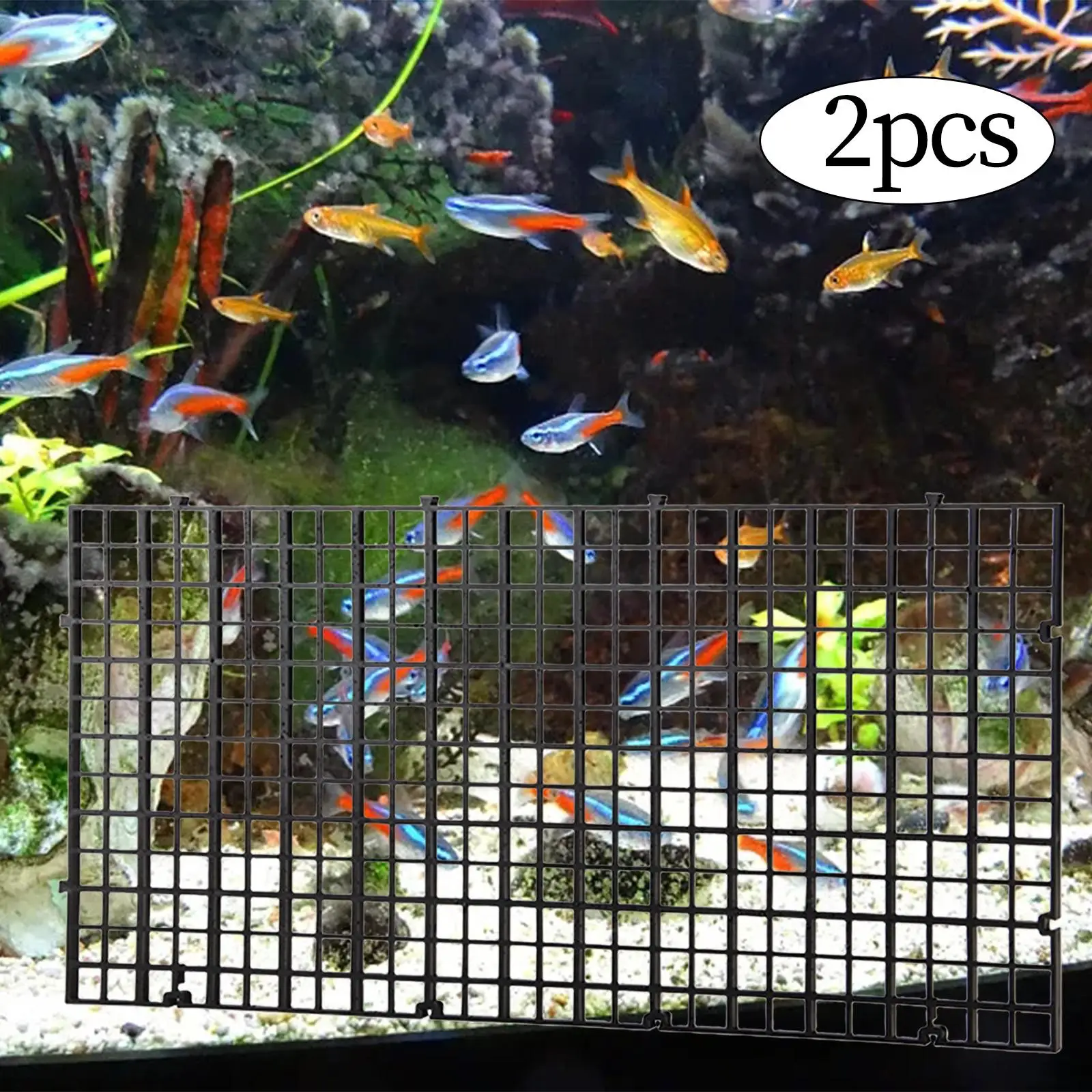 Placa de filtro inferior para pecera, tablero de separación, combinación de empalme, tablero de aislamiento grande para pecera, 2 uds. - imagen 3