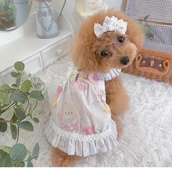 Vestido para perros pequeños con volantes - encaje y felpa Chihuahua