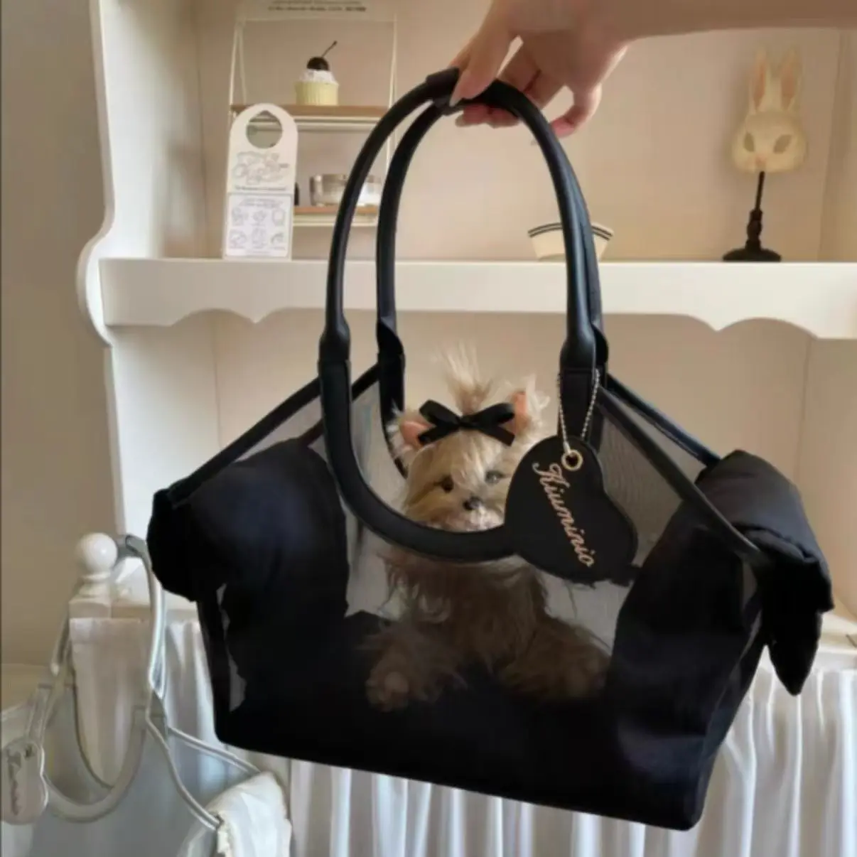 Transportín de viaje con malla transpirable para gatos y perros - imagen 4
