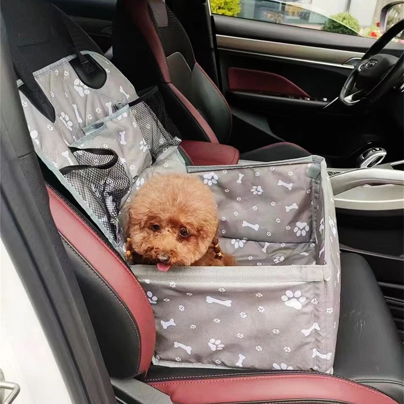 Durable, resistente a los arañazos, estera de viaje para perros con bolsillos, cómoda hamaca plegable, cesta para asiento de coche para perros pequeños y medianos - imagen 3