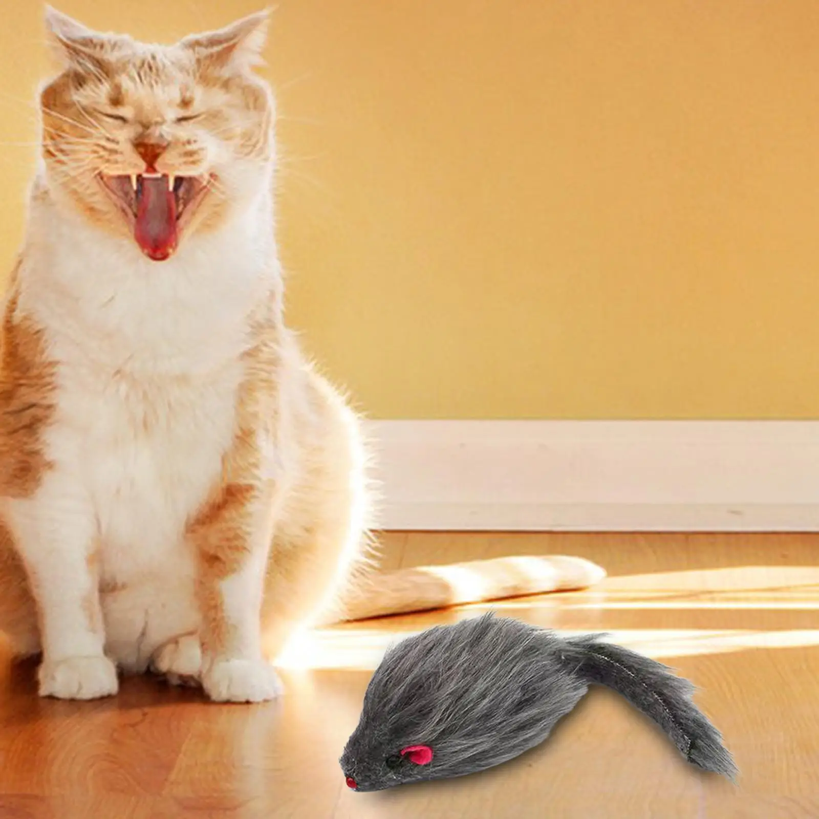 Ratón realista de peluche para juegos de rol, juguete de simulación para colección, rata, animales de peluche - imagen 4