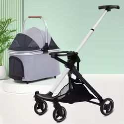 Carrito transportín con ruedas para perros y gatos – Plegable