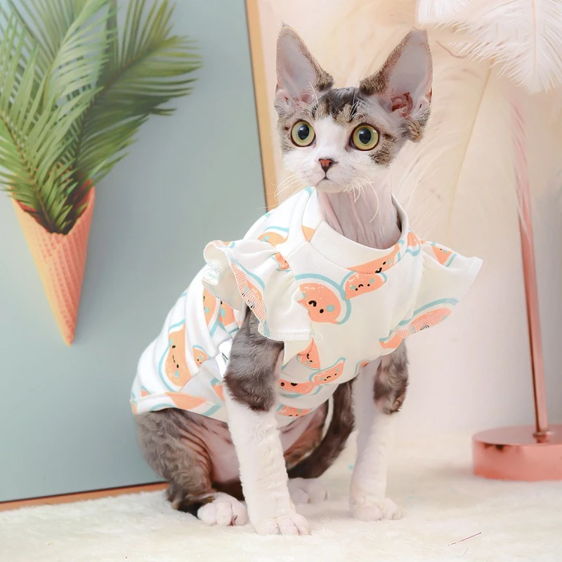 Sphynx-ropa de lujo para gato, vestido elegante para perro y gato, sin pelo, pequeño Bulldog Francés, disfraz para cachorro, chaleco para gatitos - imagen 2