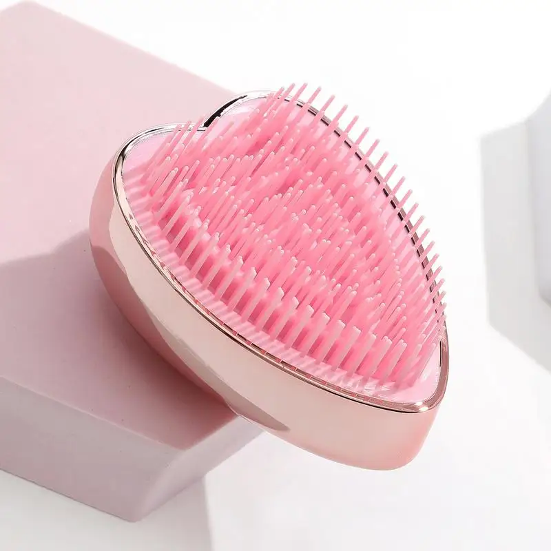 Cepillos para el cabello para mujer, cepillo para desenredar con forma de corazón suave y cómodo, resistente al agua, enredos, cepillo para el cabello de masaje con forma de corazón para húmedo - imagen 2