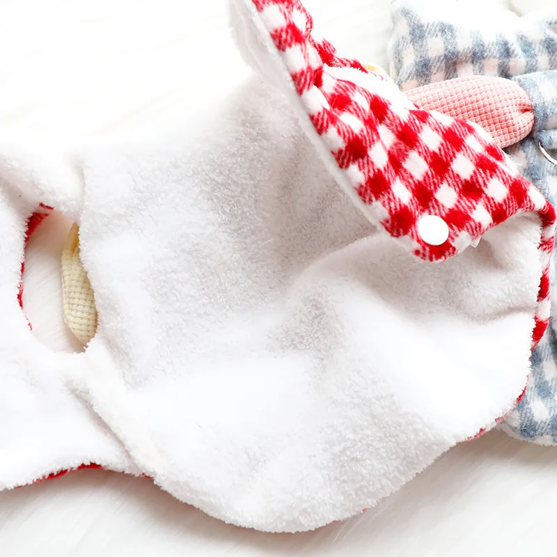 Vêtements pour chiens au Design de lapin mignon, gilet à carreaux pour chiens et chats, adapté aux petits chiens, vêtements pour chiots - imagen 4