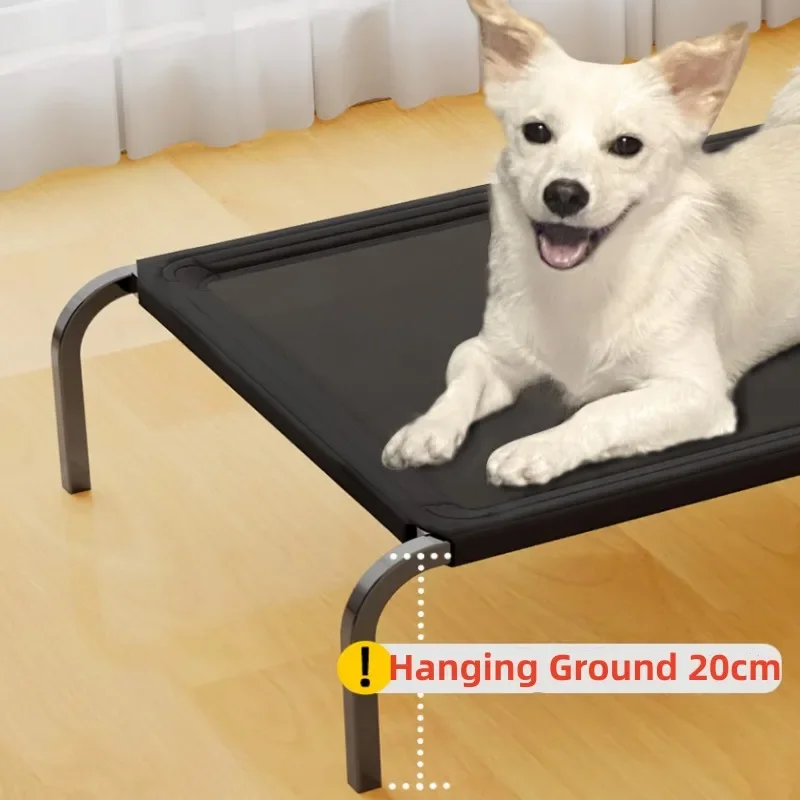 Cama transpirable para perros grandes, perrera desmontable de viaje, lavable, con marco de hierro, suministros para mascotas - imagen 4