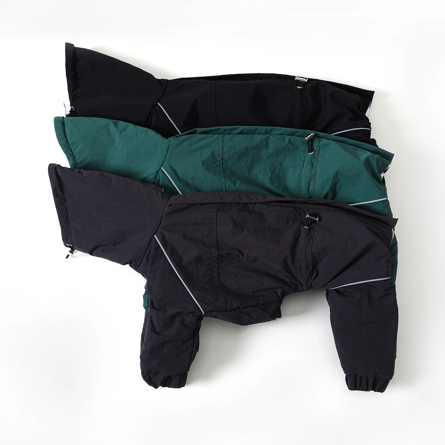 Chaqueta de algodón de invierno para 4 patas para Galgo Italiano, cuello alto, cálida, a prueba de viento, sudadera ajustable para Whippet, abrigo grueso para Galgo grande, peso hasta 25KG, largo de espalda hasta 72cm