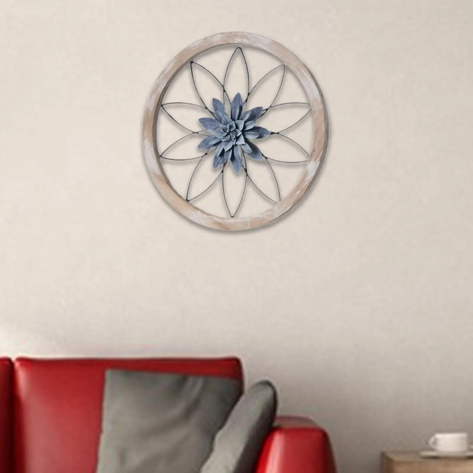 Flower Metal Wall Art Decor Decorative Wall Hanging Decoration Iron Art Decor for Dining Room Office Bedroom Living Room Home