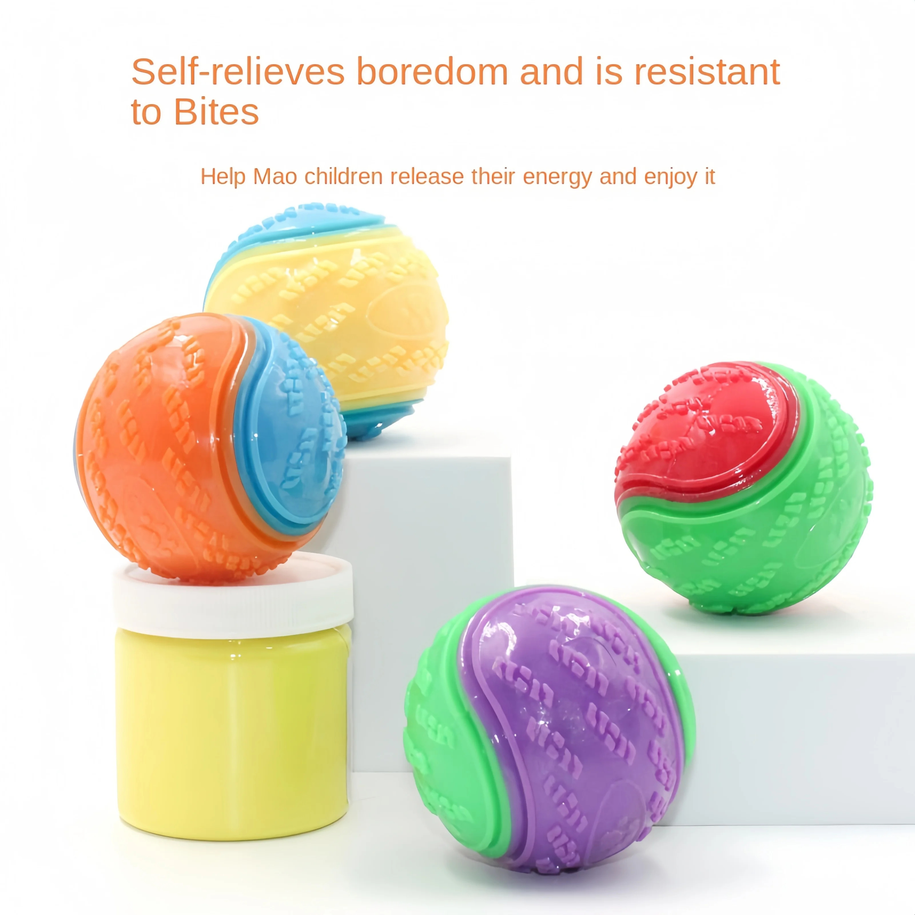 Pelota interactiva para perros, juguete para cachorros, pelota para masticar resistente a mordeduras, suministros de pelota de entrenamiento para perros, pelota Molar, suministros para perros - imagen 4