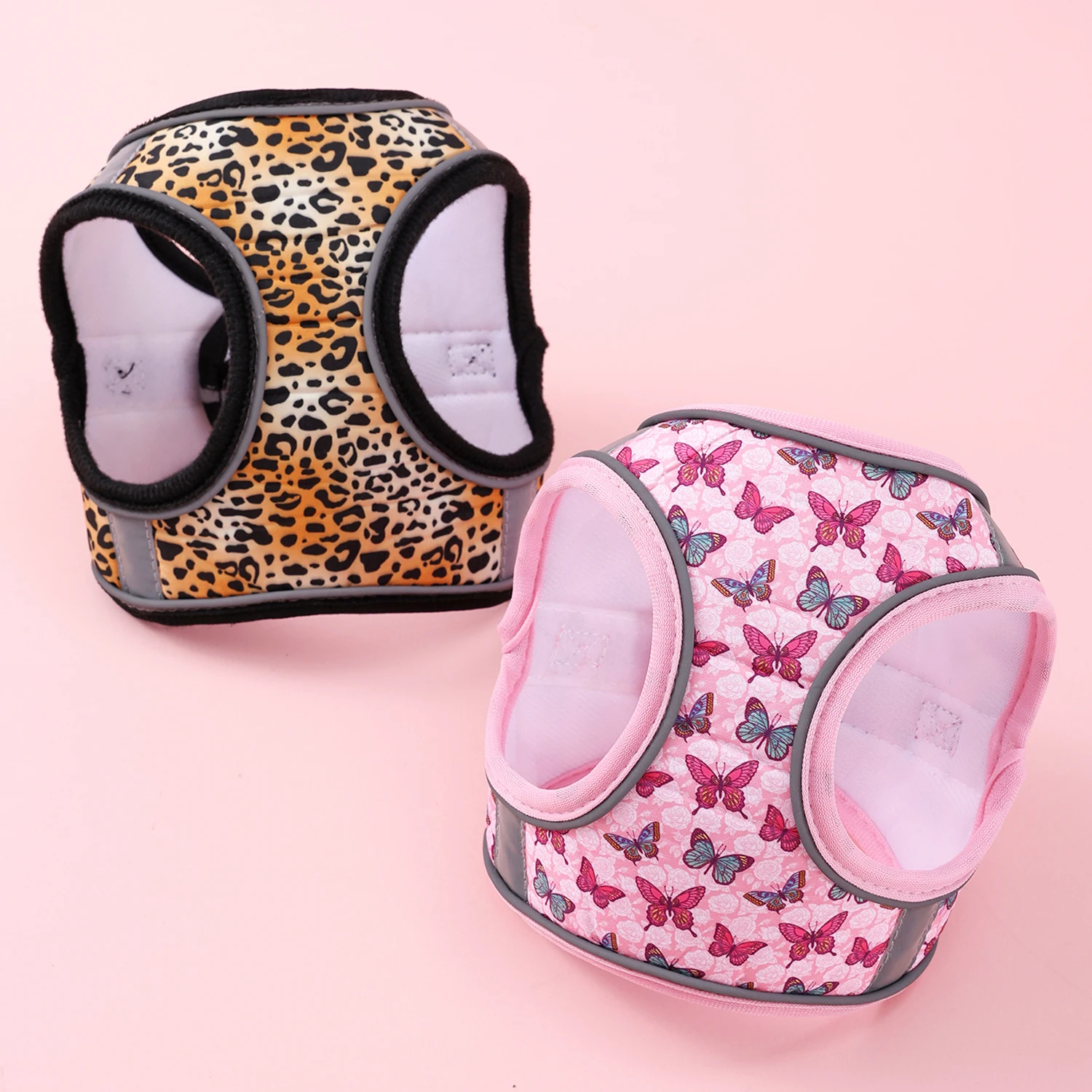 Bonita pulsera de tracción para mascotas, conjunto de arnés para gatos pequeños, arnés de invierno cálido para perros pequeños, conjunto de correa, chaleco suave para cachorros, arnés, accesorios para mascotas - imagen 2