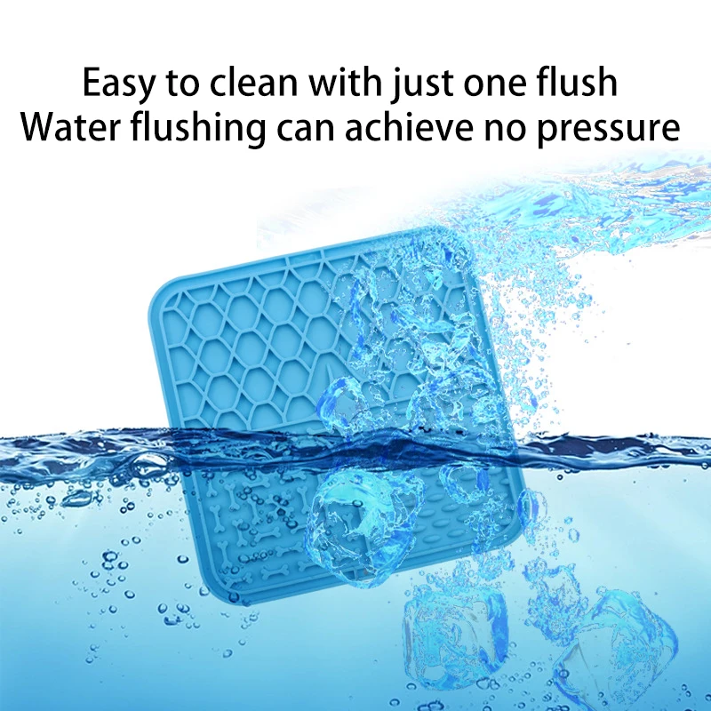 Poursweet-alfombrilla para lamer perros con ventosas, alimentadores lentos, alivio de la ansiedad para mascotas, entrenamiento para gatos, comida, yogur, mantequilla de maní - imagen 3