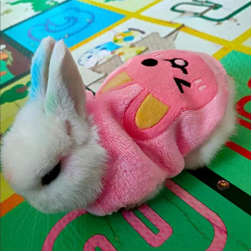 Ropa cálida de lana para conejillo de indias, suéter con estampado bonito para mascotas, animales pequeños, conejito, Chinchilla, hámster, disfraz - imagen 4