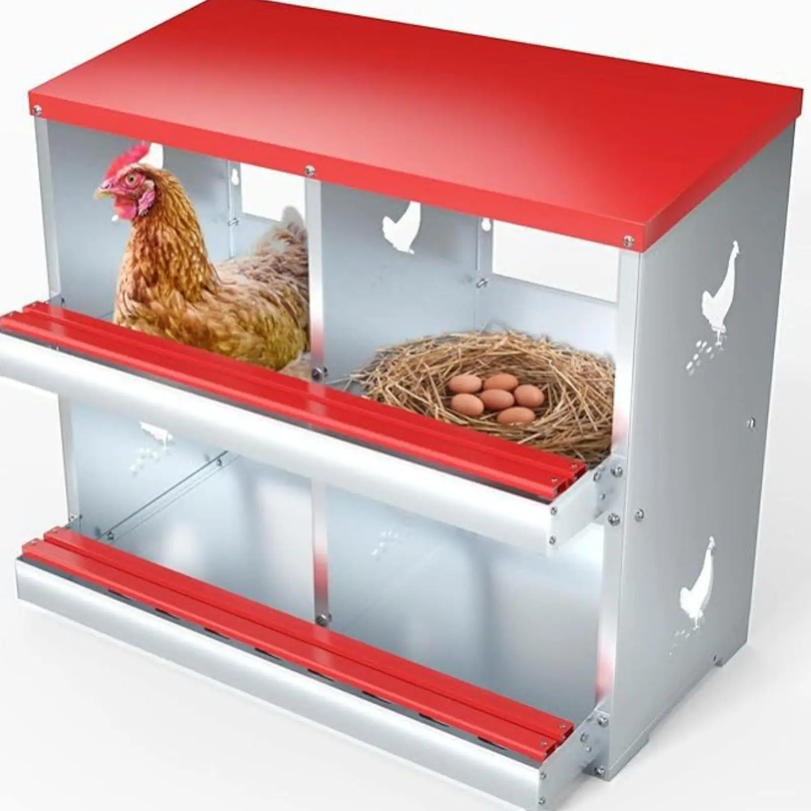 Chicken Laying Box Easy Clean Duck Goose Breeding Box for Chickens Home Farm