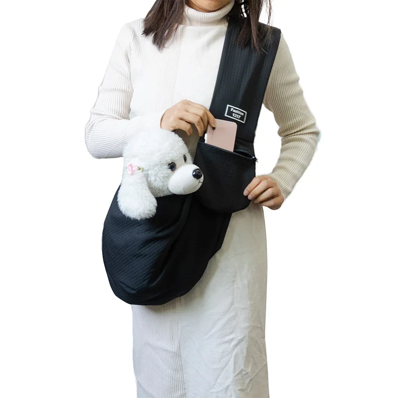 Bolsa de hombro tipo bandolera para mascotas al aire libre, bolsa de pecho portátil impermeable y transpirable, suministros para viajes de perros y gatos - imagen 2