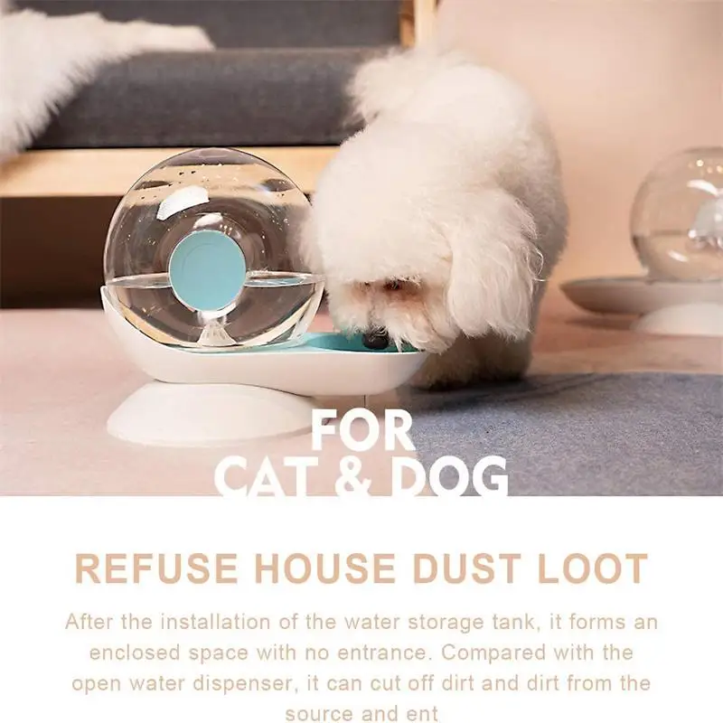 suministros para perros Dispensador de agua automático para mascotas, tazón dispensador de agua de gran capacidad, tazón de bebida para gato y perro, suministros para mascotas, sin electricidad - imagen 3