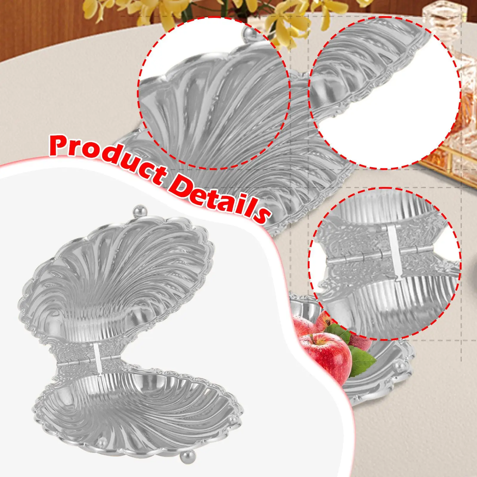 Bandeja decorativa para servir fruta, bandeja para pan para mostrador de cocina, postre - imagen 5