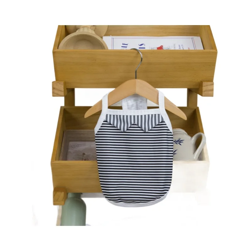 Camisola de primavera para mascotas, chalecos universales finos a rayas para perros y gatos, ropa para perros con osito de peluche, chaleco refrescante para perros y cachorros - imagen 5