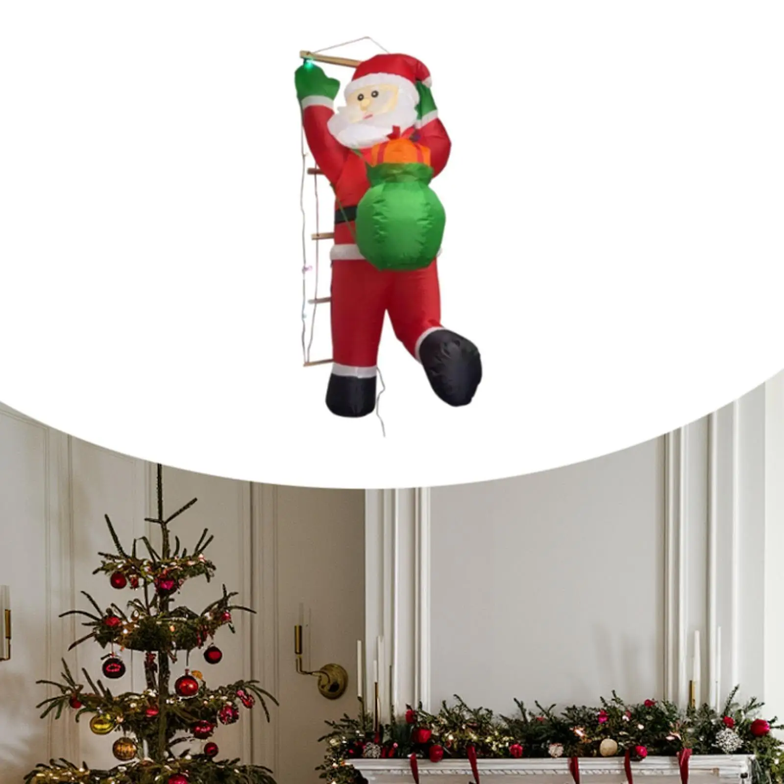 Christmas Inflatable Santa Christmas Inflatable Yard up Novelty Giant Ornament Xmas Decor for Backyard Patio