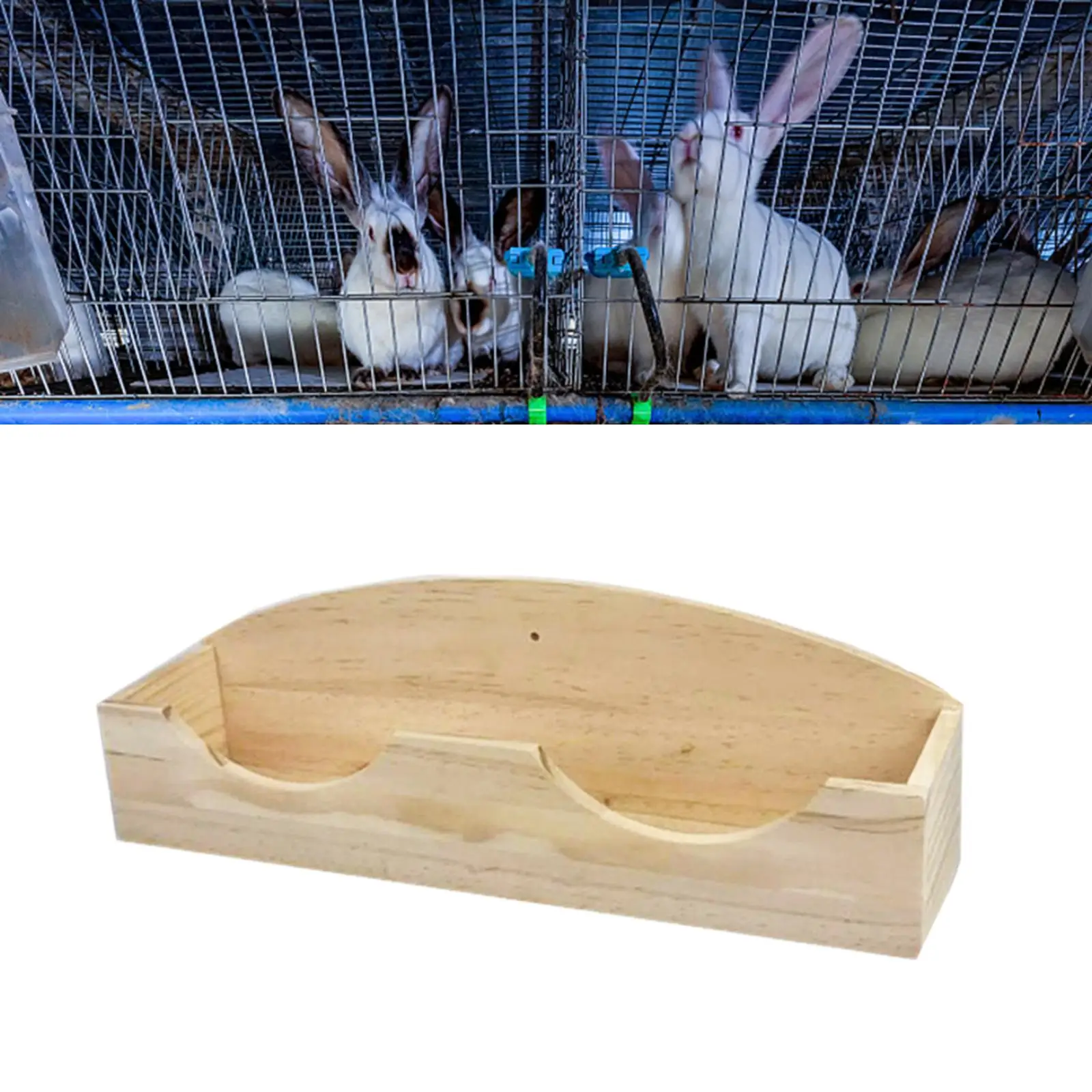 Premium Wooden Hay Feeder for Small Animals - and Functional Cage Accessory