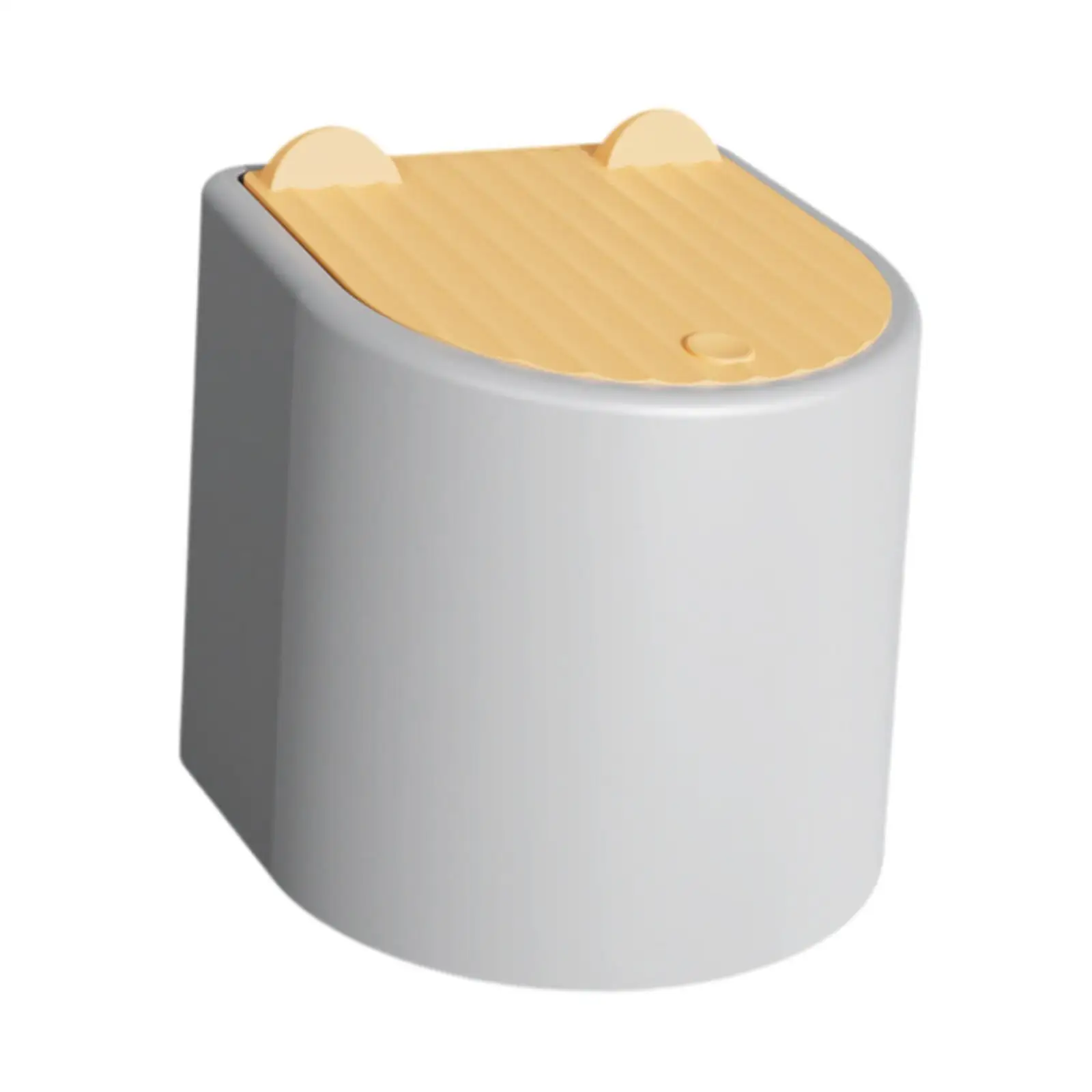 Cat Litter Trash Mini Trash Can with Lid Press Type Small Garbage Can Countertop Wastebasket for Bathroom Vanity Living Room