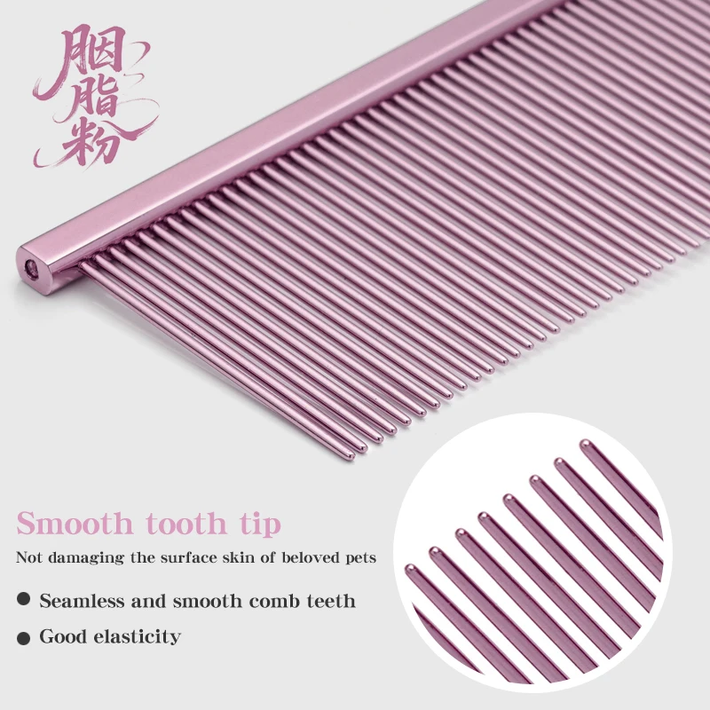 Peine con diseño de colorete en polvo para niñas, peine de esteticista para mascotas, colores de peine para Piano, acabado mate de alta tecnología, aseo para gatos y perros - imagen 4