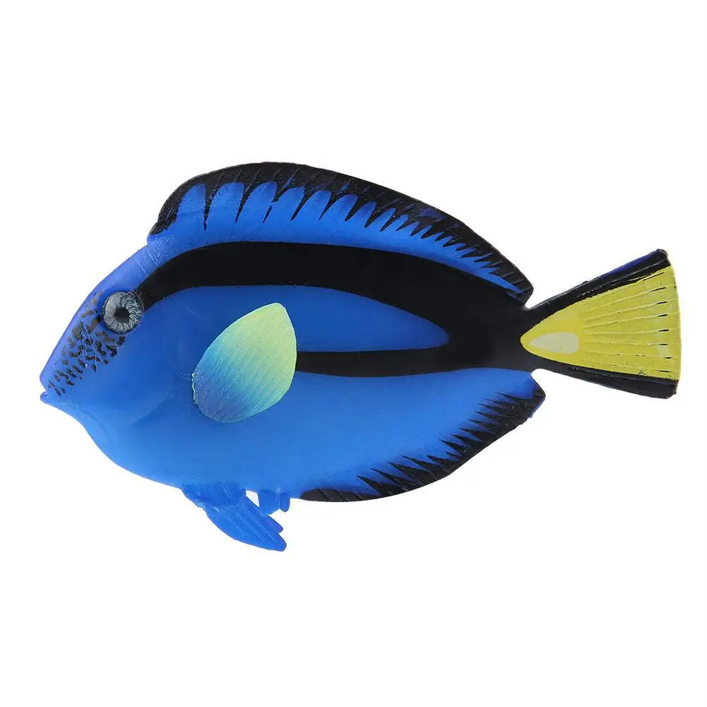 Peces decorativos luminosos para acuario - Discus y pez Tang azul - imagen 5