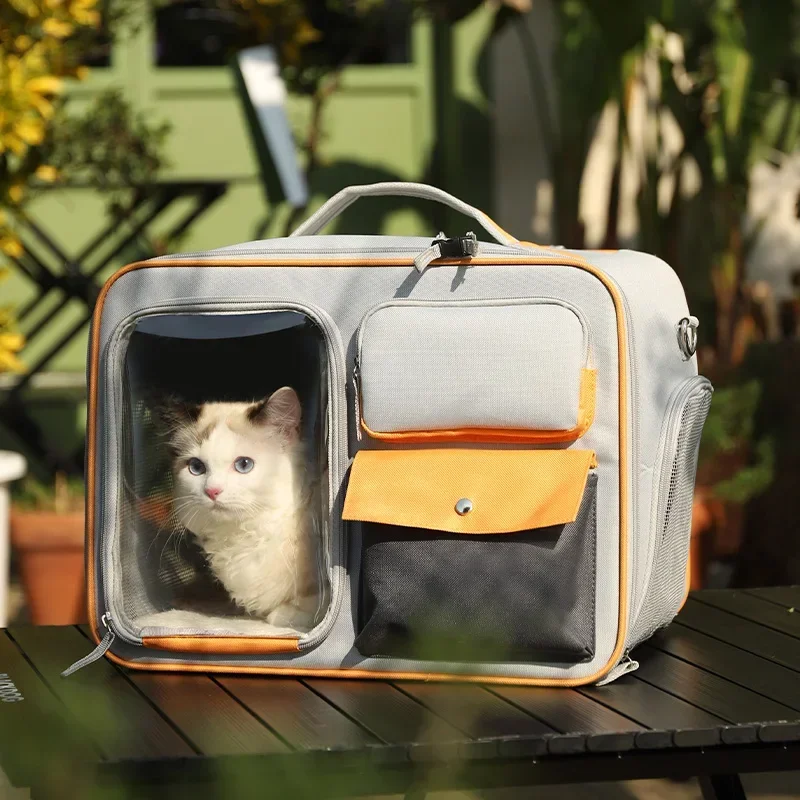 Bolsas de transporte para gatos, mochila de viaje a prueba de viento para exteriores, bolsa de transporte para perros pequeños, suministros para mascotas
