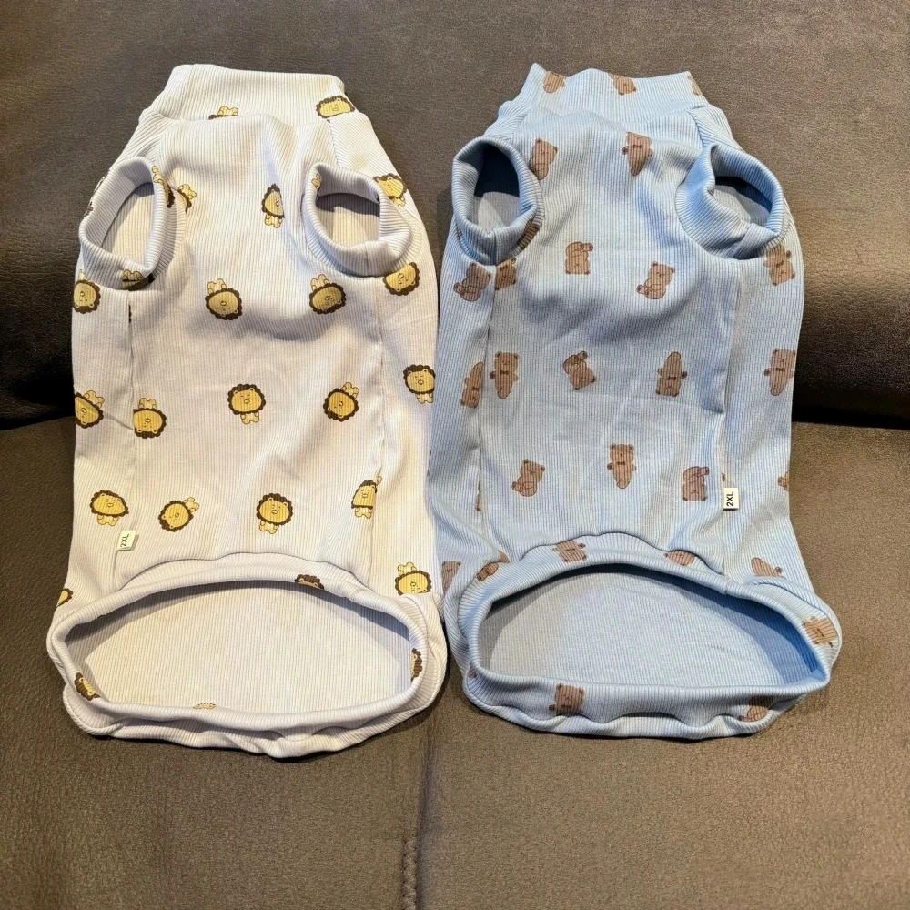 Camisa de algodón Sphynx gato sin mangas gatito cachorro abrigo suave de verano dewenshire Rex Spring Cartoon Bear casual Clothing - imagen 4