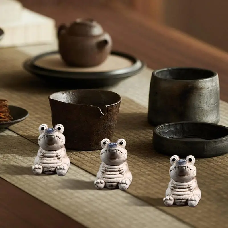 Estatuilla de cocodrilo realista, escultura de decoración, artesanía de resina pintada a mano, estatua de cocodrilo para interiores y exteriores - imagen 5