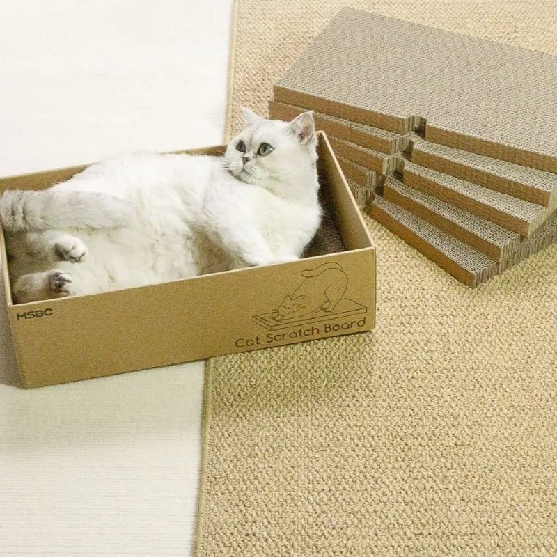 Tablero rascador de papel corrugado para gatos con núcleo de repuesto, muebles para mascotas, rascadores de nido para cachorros y gatitos, suministros para moler patas - imagen 2