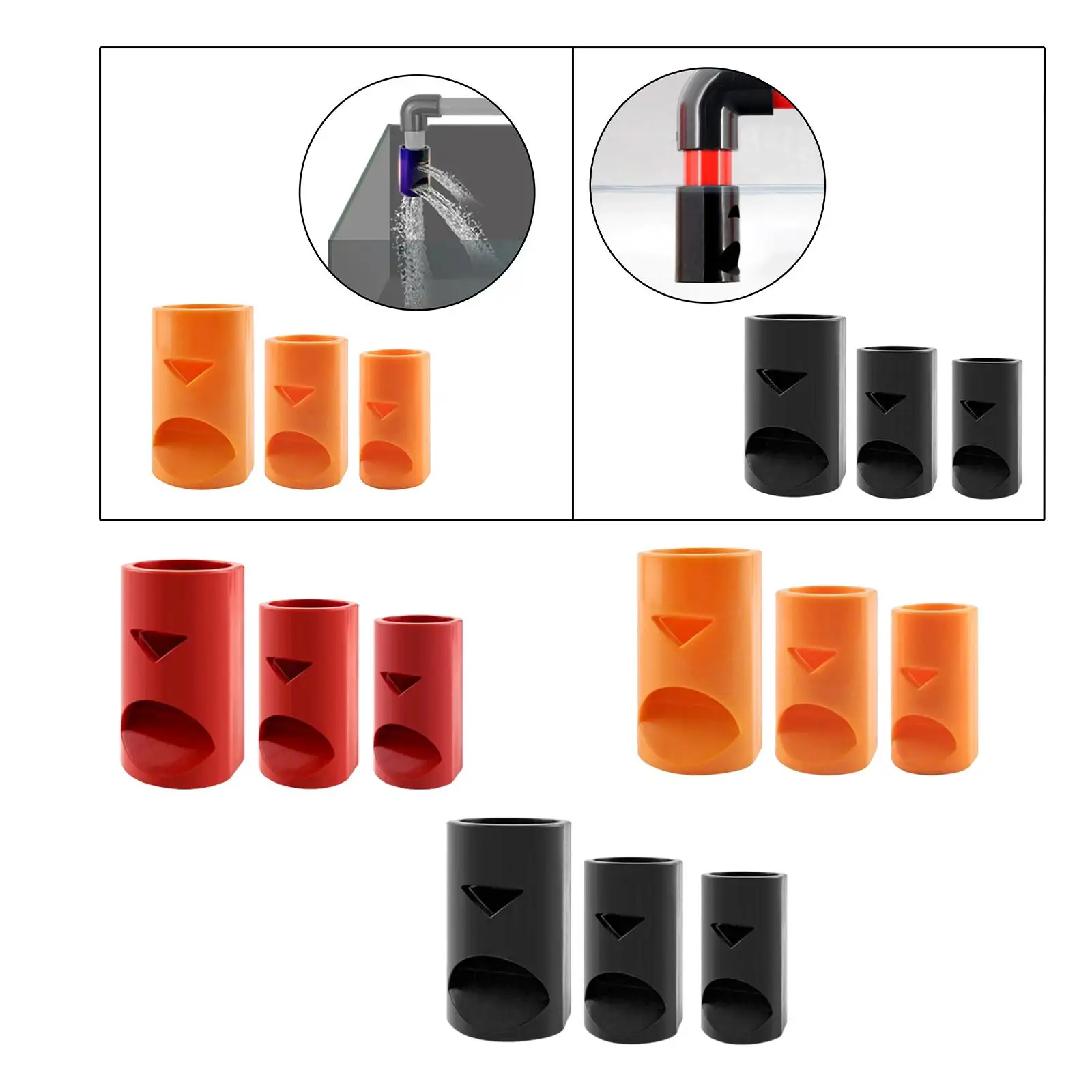 Duckbill Outlet Kit 3 Pieces Fish Tank Slow Flow Outlet Set for Household
