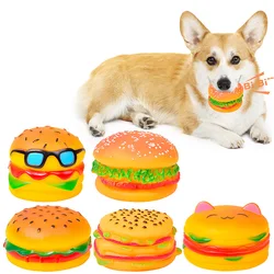 Juguete masticar perros con forma de hamburguesa chirriante