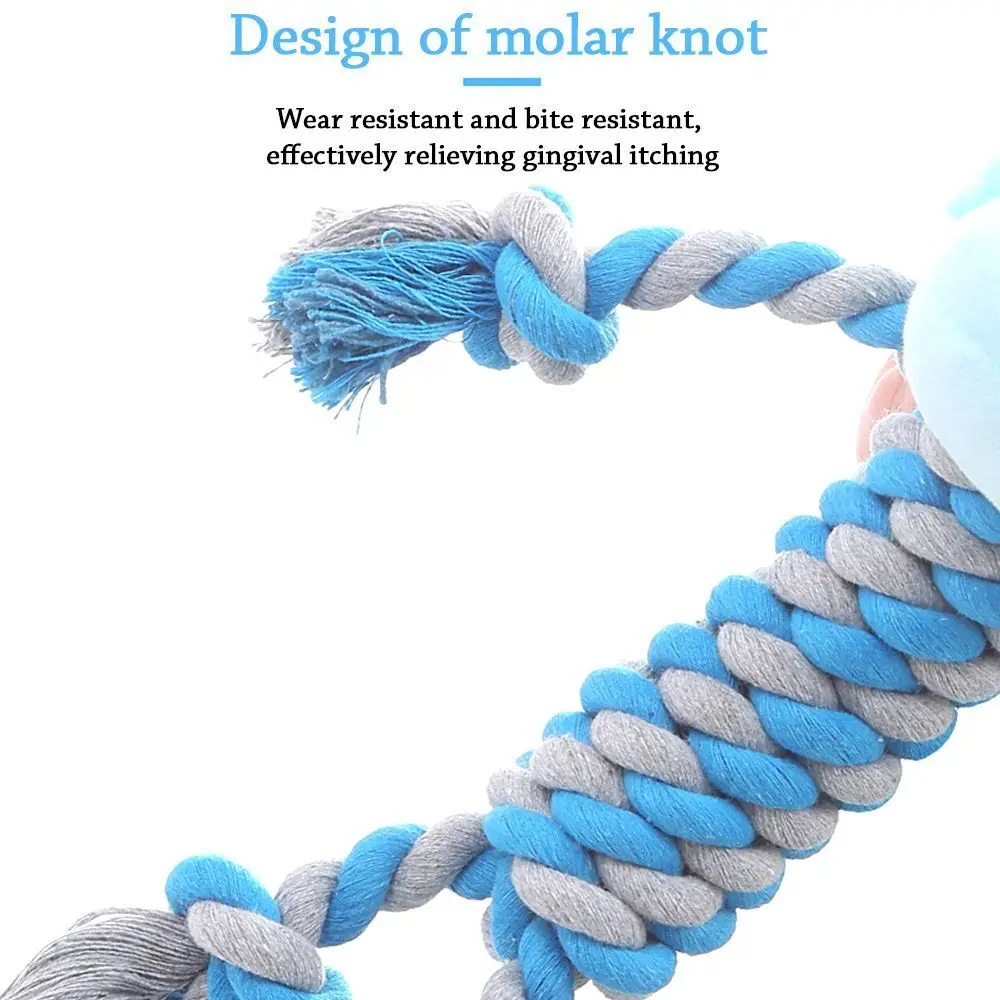 Juguete chirriante para perros pequeños, peluche suave para masticar, forma de Animal, resistente a las mordeduras, cuerda de algodón, suministros para mascotas - imagen 2