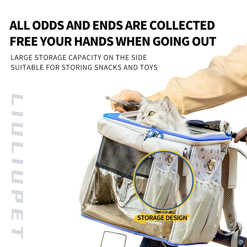 Cesta para bicicleta para perros, cesta para perros para mascotas pequeñas y medianas con malla transpirable, cesta para bicicleta extraíble, cesta para bicicleta con manillar delantero