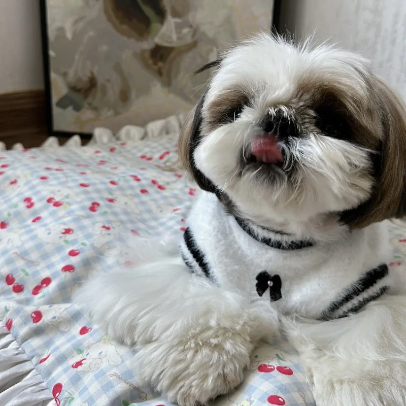 Suéter de punto para otoño/invierno para mascotas, camiseta sin mangas para perros Marzis, Yorkshire, gato, ropa para cachorros, ropa para perros pequeños - imagen 2