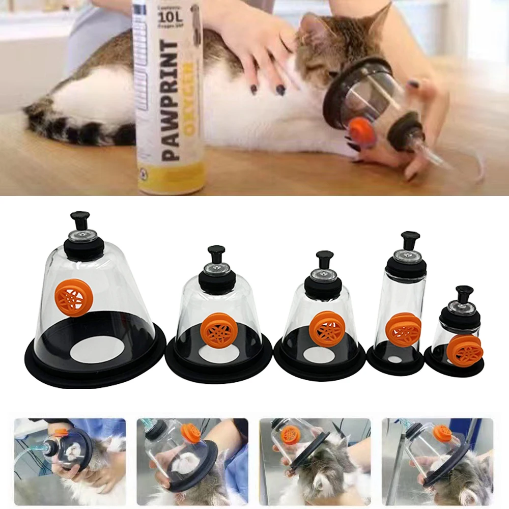 Máscara de respiración para mascotas, Kit de anestesia para gatos, perros, pájaros, serpientes, ratas con atomización de ochalación de oxígeno, clínica, suministros hospitalarios - imagen 2