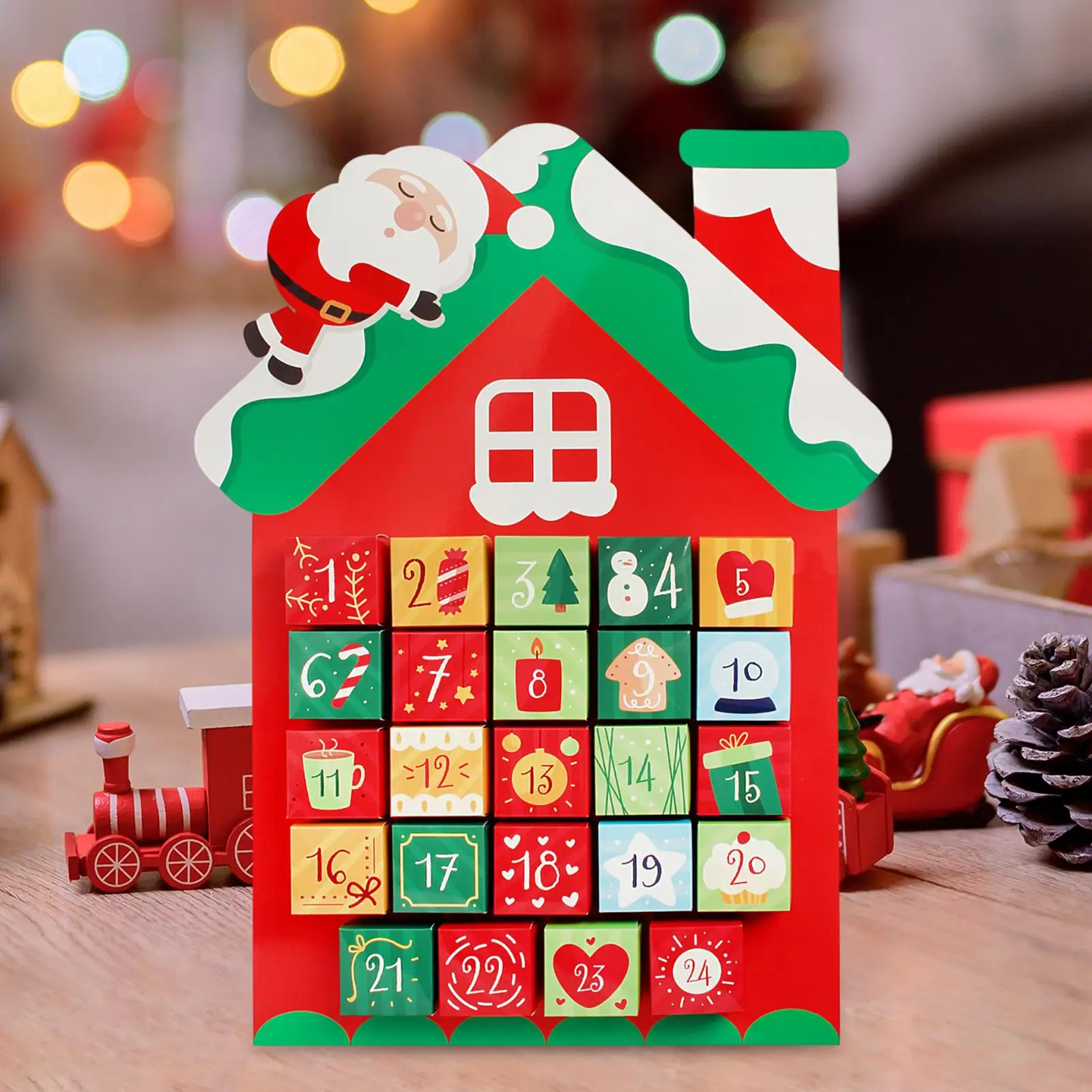 Calendario de Adviento de Navidad para dormitorio, negocios, restaurantes, número, adorno de fecha, colgante de pared del dormitorio, calendario de Navidad, decoración navideña - imagen 3