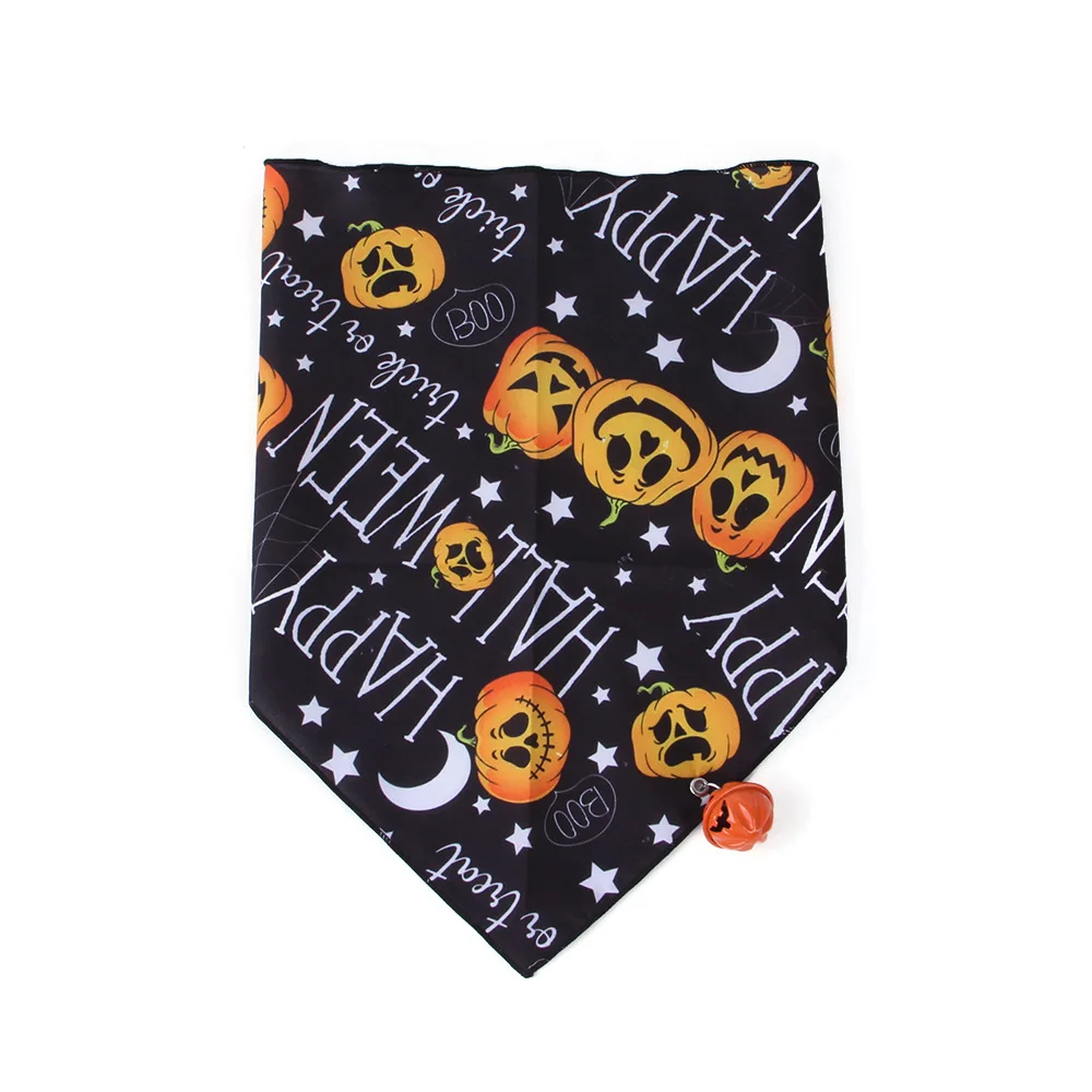 Collar de campana de Halloween para perros, bufanda de vendaje Triangular para cachorros, Bandana para mascotas, Bandanas de algodón para el cuidado de mascotas, productos de Halloween - imagen 5